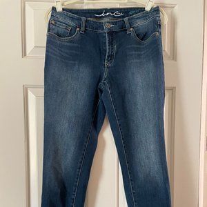 INC skinny leg curvy fit dark jeans size 6